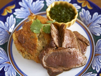 Spice-Crusted Pork Tenderloin With Chimichurri Sauce